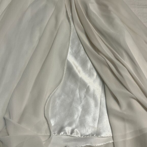 Night Scene Ivory Beaded Chiffon Formal Gown Size L – Floor-Length Evening Dress - Picture 10 of 10